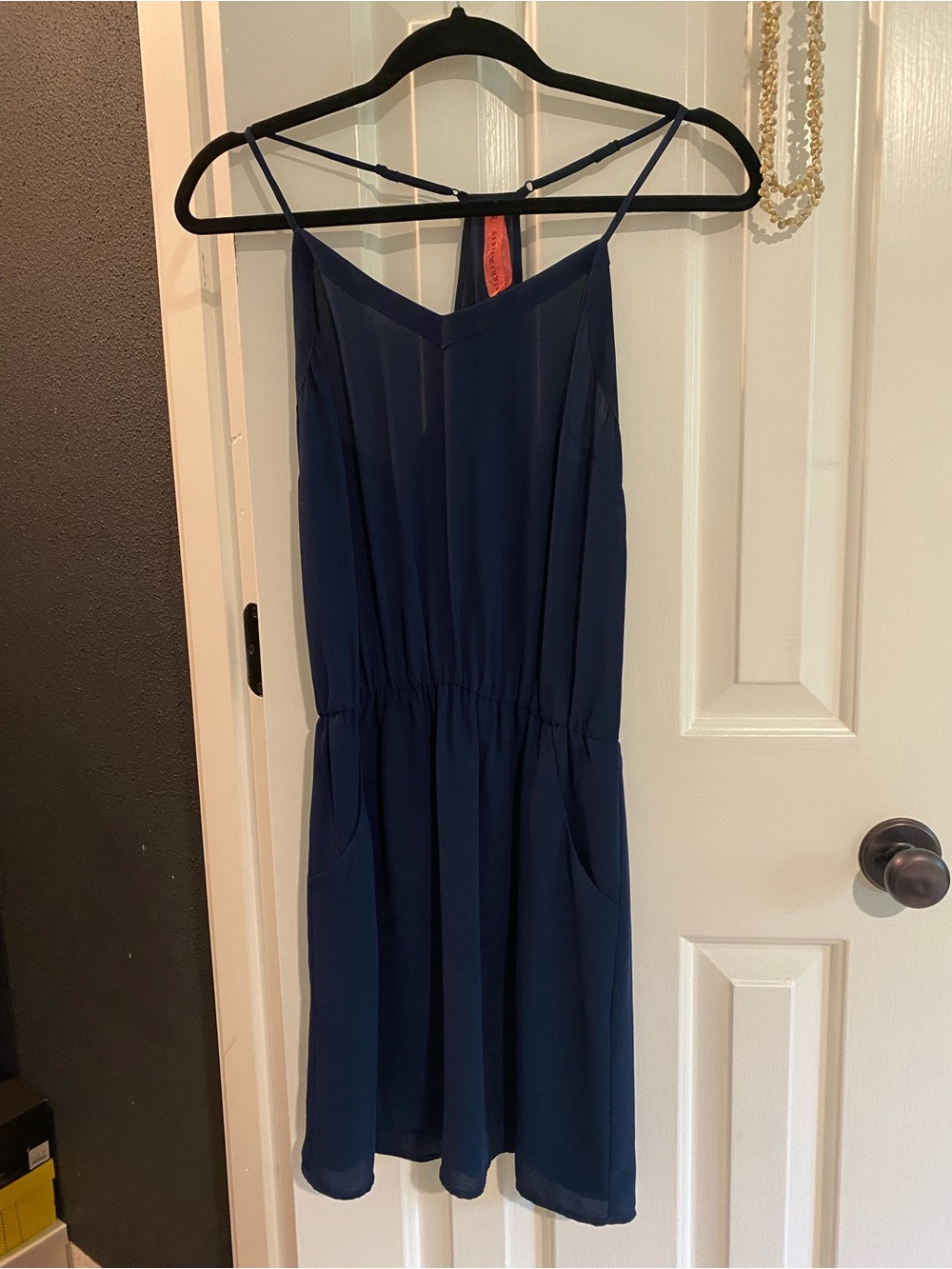 Eight Sixty Navy Blue Spaghetti Strap Dress